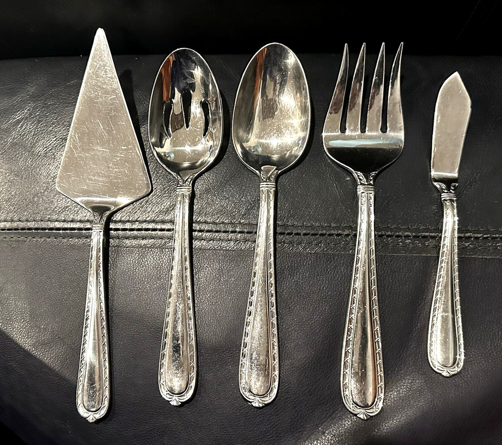 NOBILITY Hampton Silversmiths 5 Piece Hostess Serving Set  Stainless Flatware