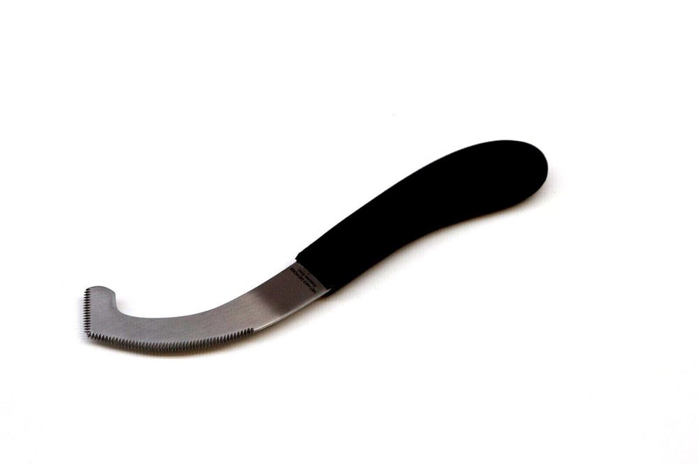 Bot Egg Knife or Scraper Stainless Steel Blade & Black Plastic Handle 22 Cm Long