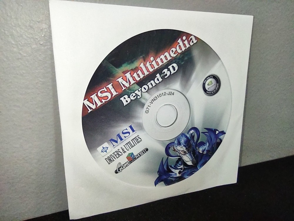 MSI Multimedia Beyond 3D Drivers & Utilities Kit Gaming Software CD Disc W/ Docs