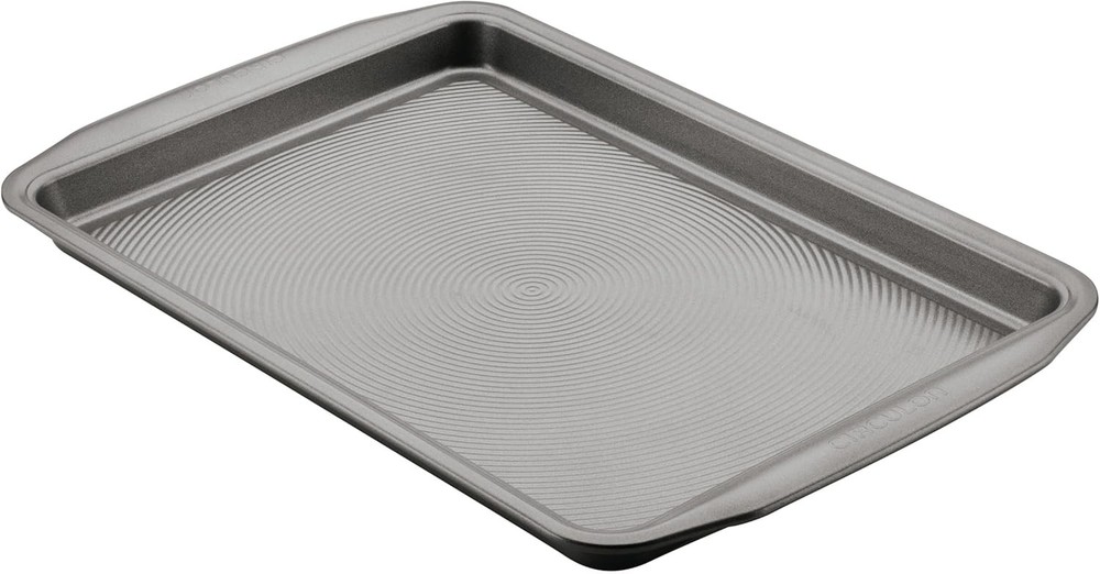 Bakeware Nonstick Cookie Pan Set Cookie Sheets Baking 2-Piece Gray