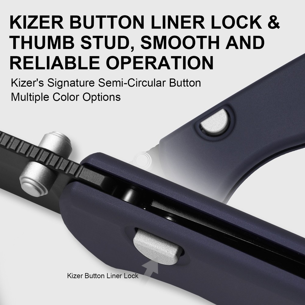 Kizer Drop Bear Zero Folding Pocket Knife M390 Blade Alumium Handle Ki3619BDA2