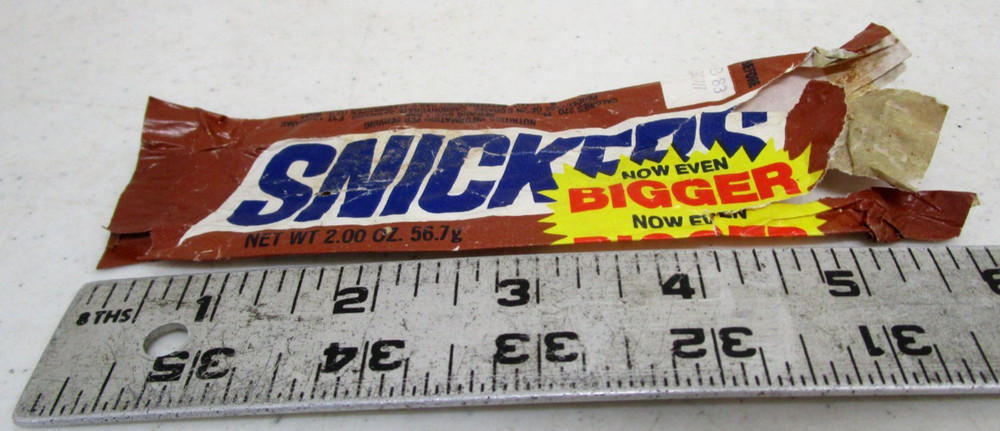 VINTAGE 1980's SNICKERS CANDY BAR WRAPPER EMPTY