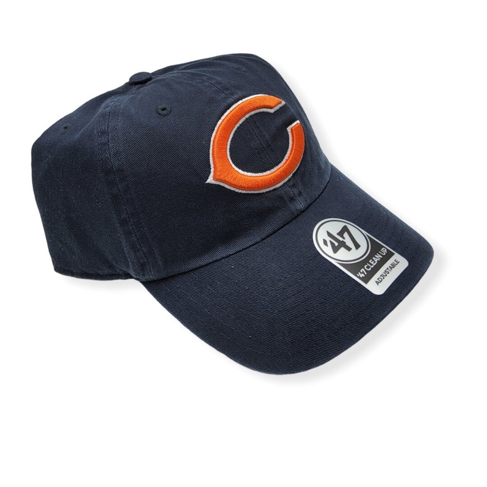 '47 Chicago Bears Clean Up Navy Adjustable Strap Hat Dad Cap