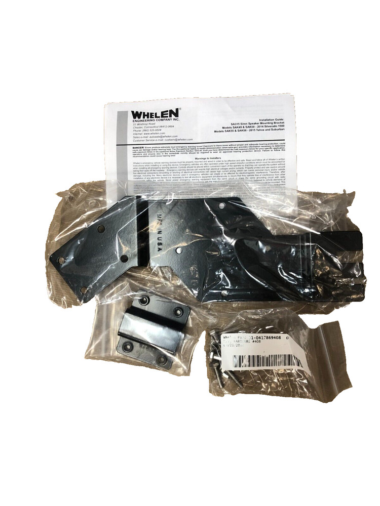 Whelen SAK49 Silverado Mounting Bracket Kit – Passenger Side – New in Box