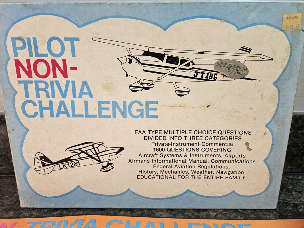 Vintage 1986 Pilot Non-Trivia Challenge Game IOB *READ*