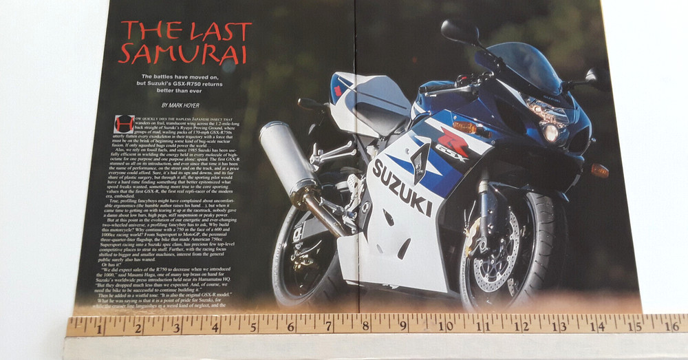 2004 SUZUKI GSX-R750 ORIGINAL 2004 ARTICLE