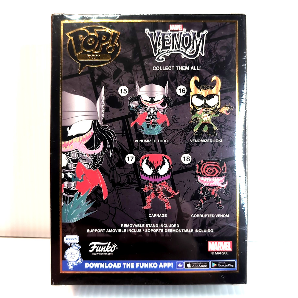 Funko Pop Pin Marvel Venomized Thor #15 Venom Enamel Removeable Stand
