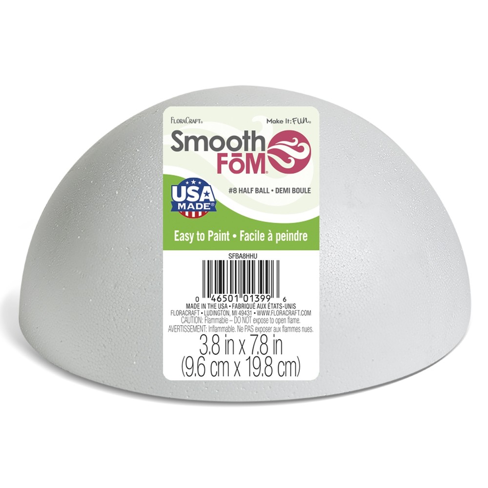 FloraCraft SmoothFoM Hollow Half Ball-3.8"X7.8"