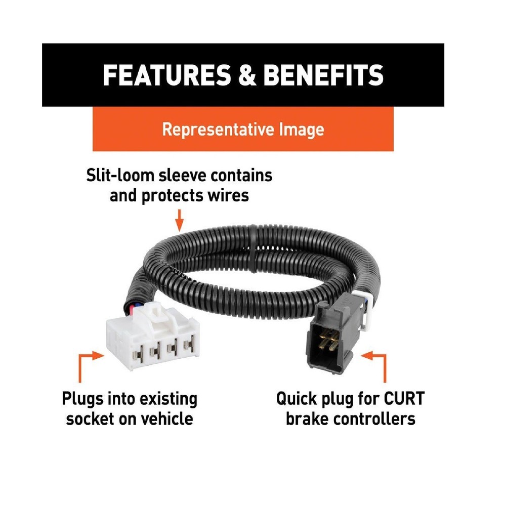 Curt 51383 Brake Control Harness, Packaged