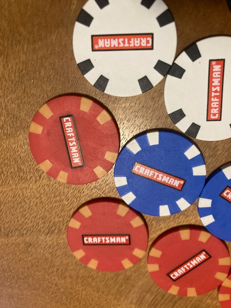 28 SEARS CRAFTSMAN POKER STYLE CHIPS