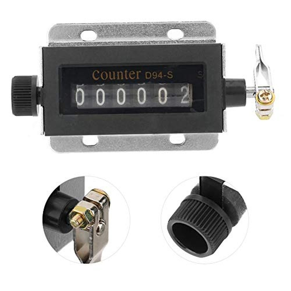 D94-S 6 Digit Resettable Mechanical Pulling Counter Digital Length Counter 0-...