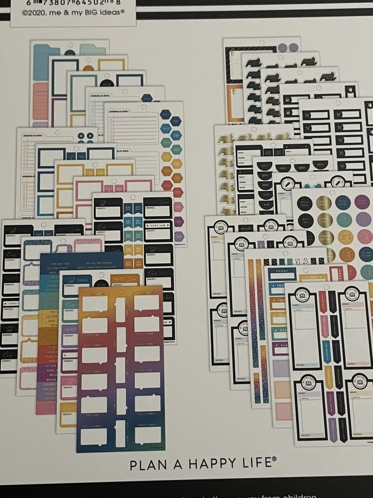 The Happy Planner Student Value Pack Stickers - Bold School 847 Pieces