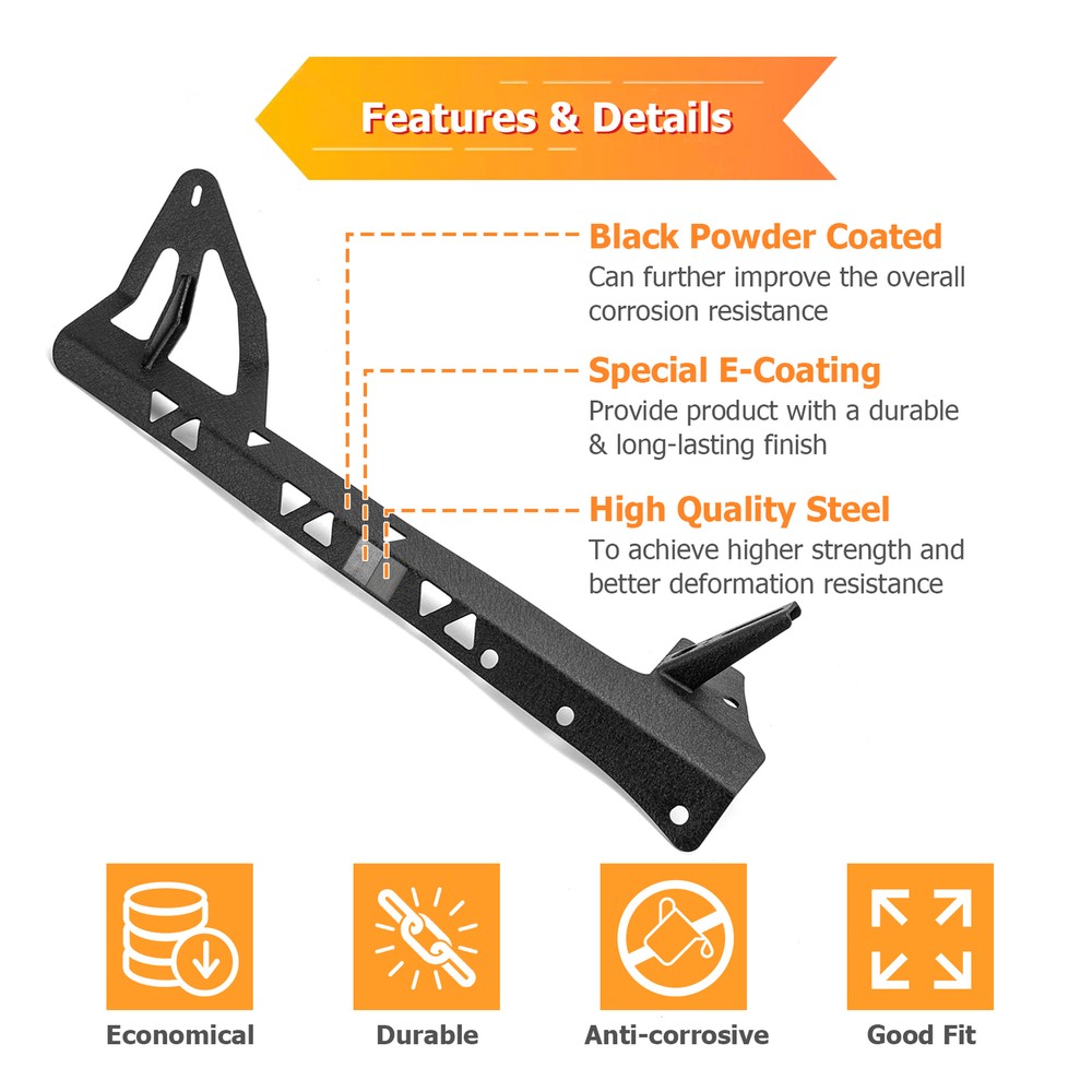 For Jeep Wrangler JK 2007-2017 52'' Front Windshield LED Light Bar Mount Bracket