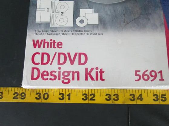 New Sealed Avery CD & DVD Design Kit White 5691 for Laser Printer