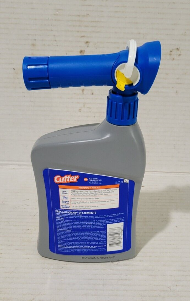 Cutter Backyard Bug Control Spray Concentrate 1 qt w/Quick Flip Hose-end Sprayer