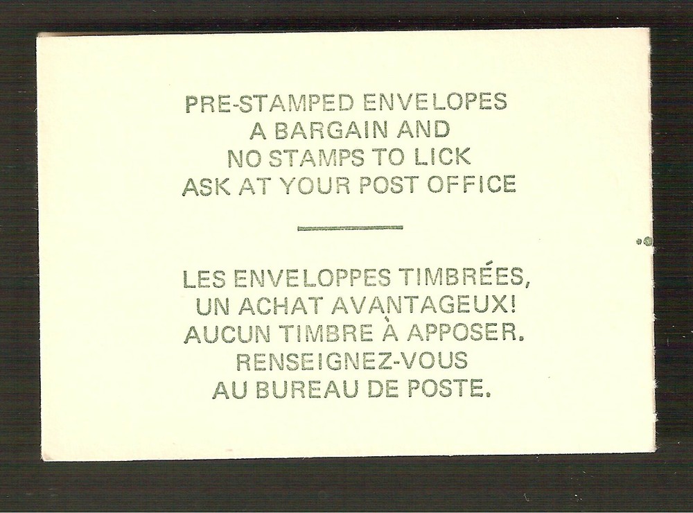 BK66d Centennial Booklet Type II, Clear Sealing Strip LF Paper