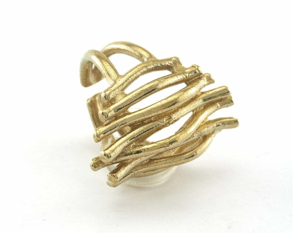 Branches Adjustable Raw Brass 28mm (19mm 9US inner size - Adjustable ) OZ3353
