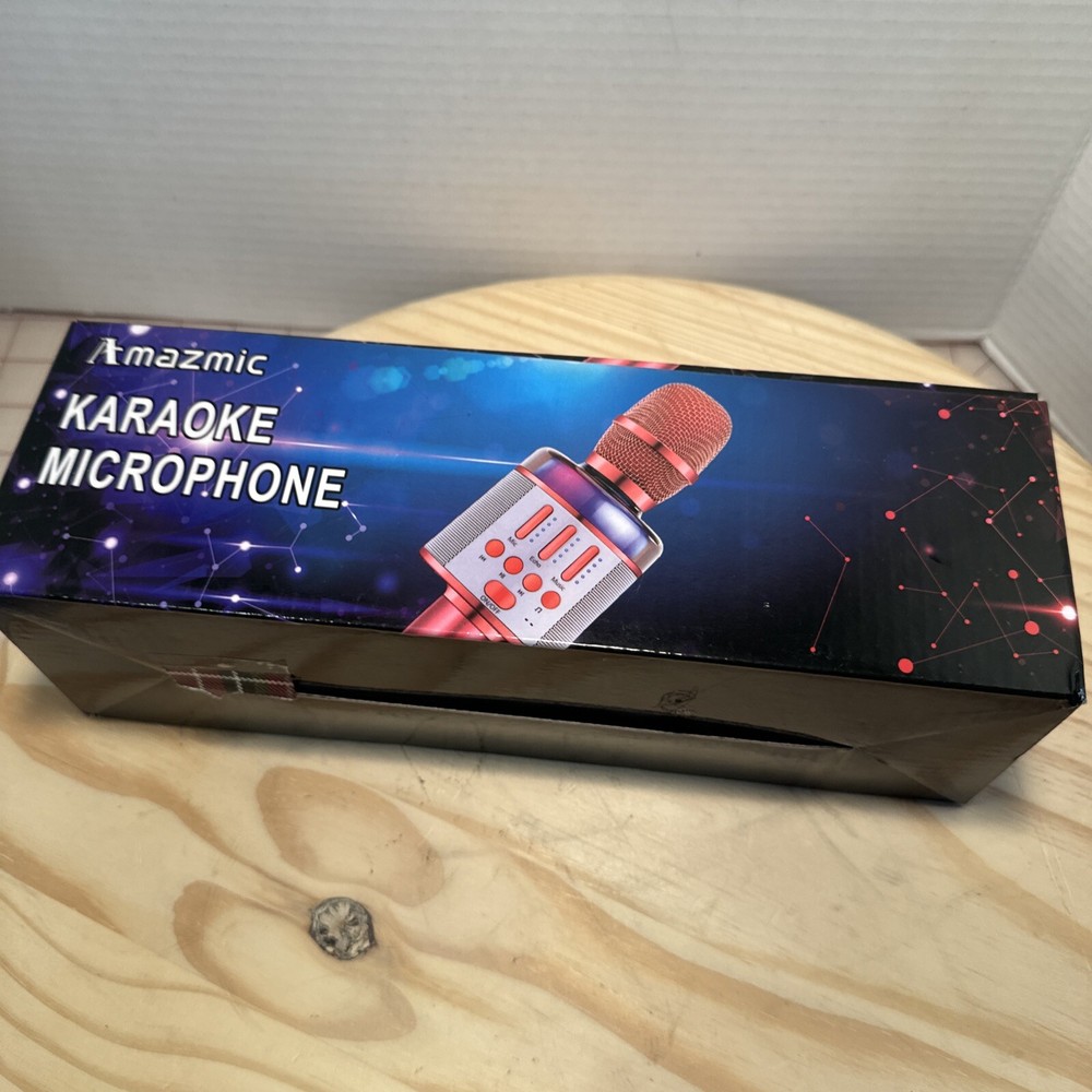 Multi-Functional Microphone By Amazmic, Karaoke, Records Bluetooth/SDCard Modes