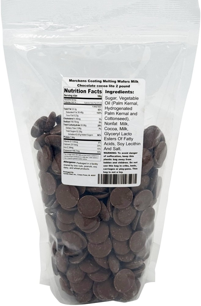 Coating Melting Wafers Milk Chocolate Cocoa Lite, 2 Pound