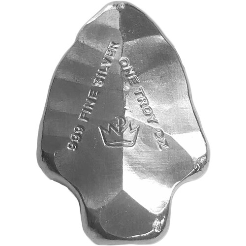 1 oz Monarch Silver 3D Poured Arrowhead