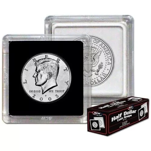 ** (10) BCW 2X2 Coin Snaps - Half Dollar **