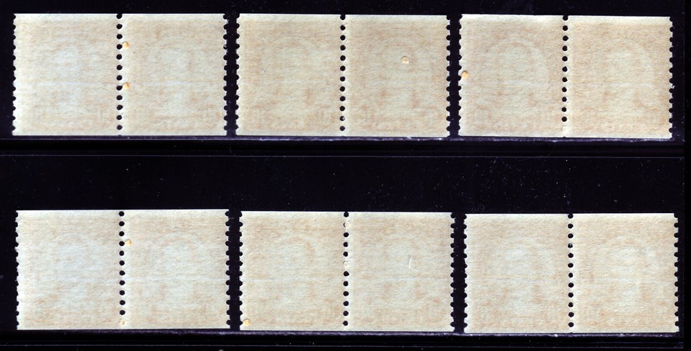#603** JAMES MONROE PAIR. UNUSED with VARIOUS FAULTS. SCV $3.50-$7