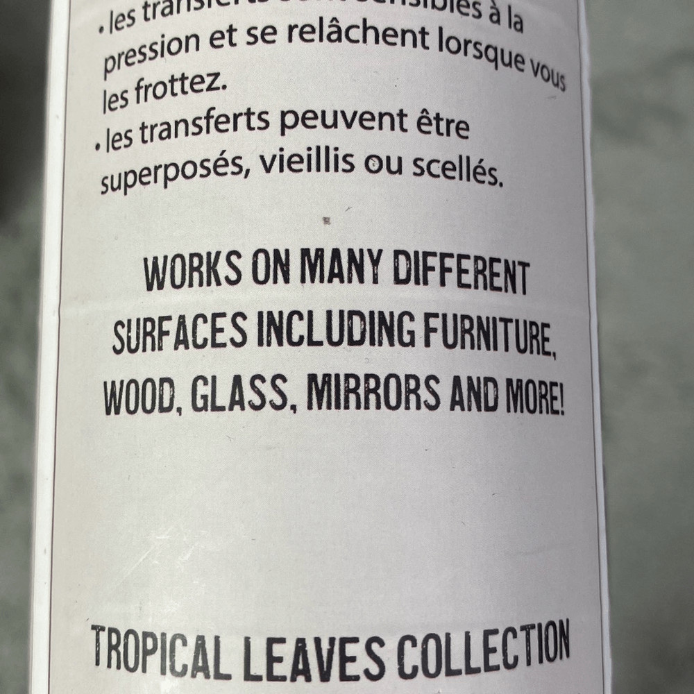 Dixie Belle Tropical Leaves Transfers NIB