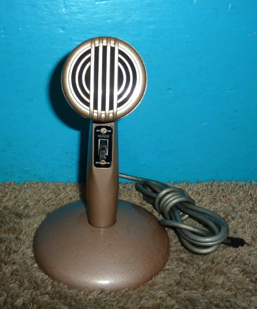 Astatic 200 Desktop Bullet Microphone Good Condition-