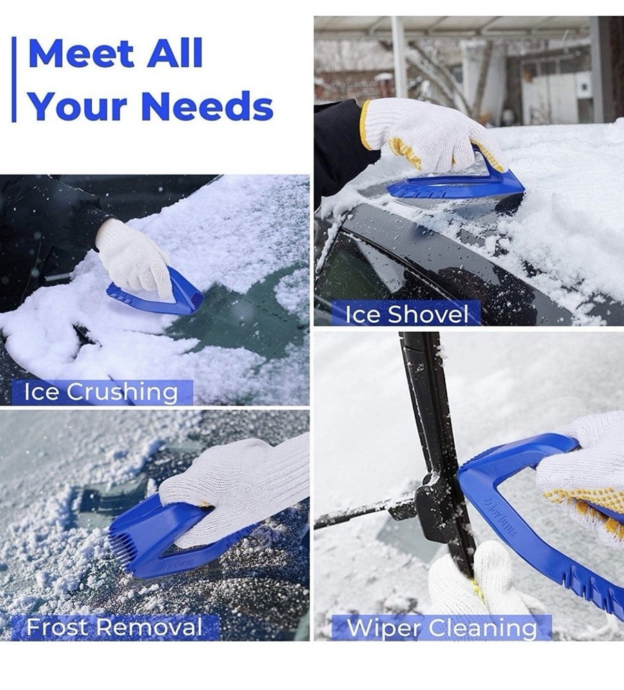 Windshield Car Window Ice Scraper Tool Handheld Compact Winter