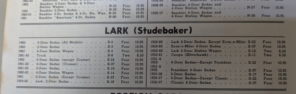 1963 Studebaker Accessory Ventshades Flyer