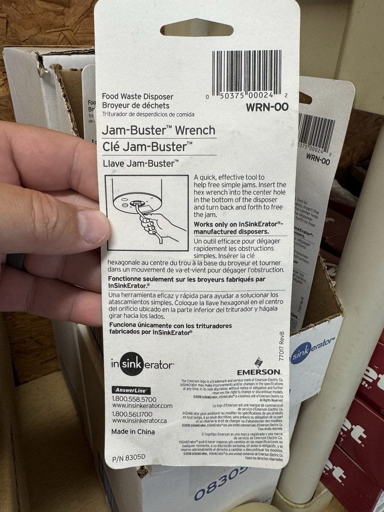 InSinkErator Jam Buster Wrench Garbage Disposal Evolution Badger Evergrind