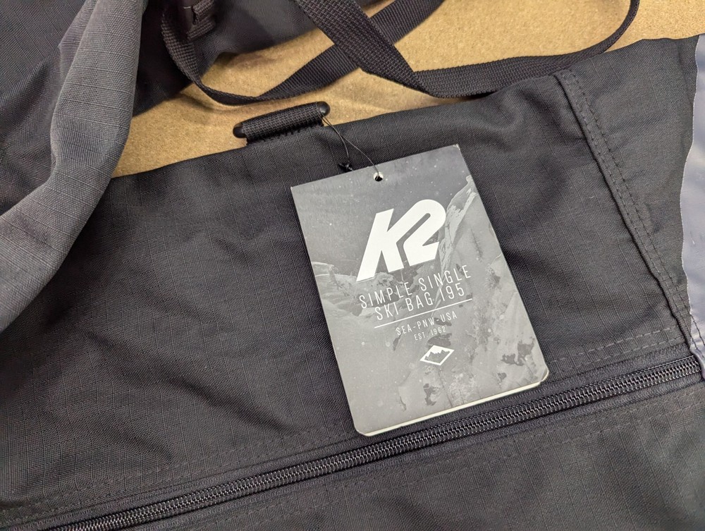 K2 Single Ski Bag 195 CM Black Logo