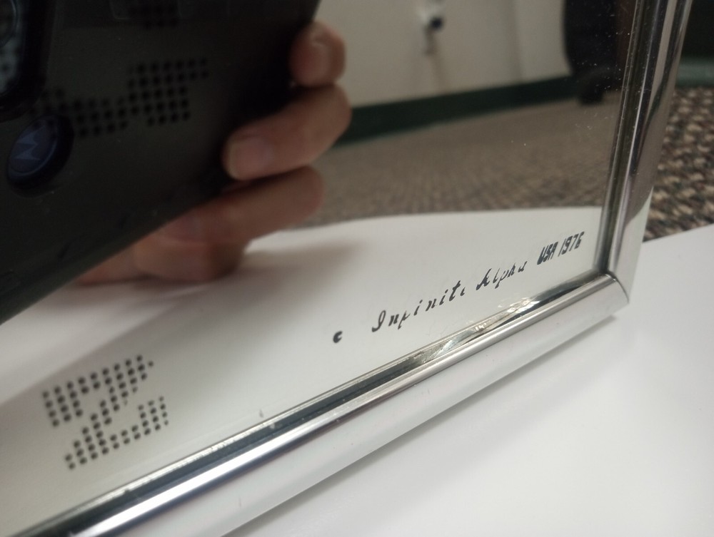 OPTOMETRY - 1976 Eye Chart Vision Test Mirror Optical Wall Art Infinite Alpha