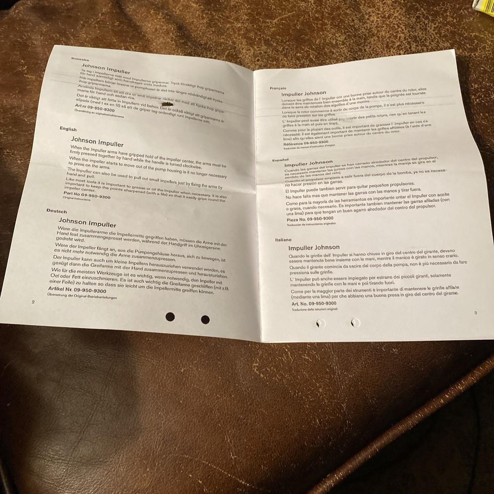 SPX Johnson Pump Impuller 099509300 Universal Impeller Puller 09-950-9300 New