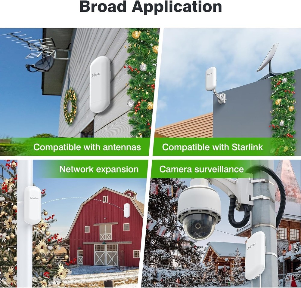 WiFi Bridge Long Range PTP For Security Camera Network Extension Starlink Extend