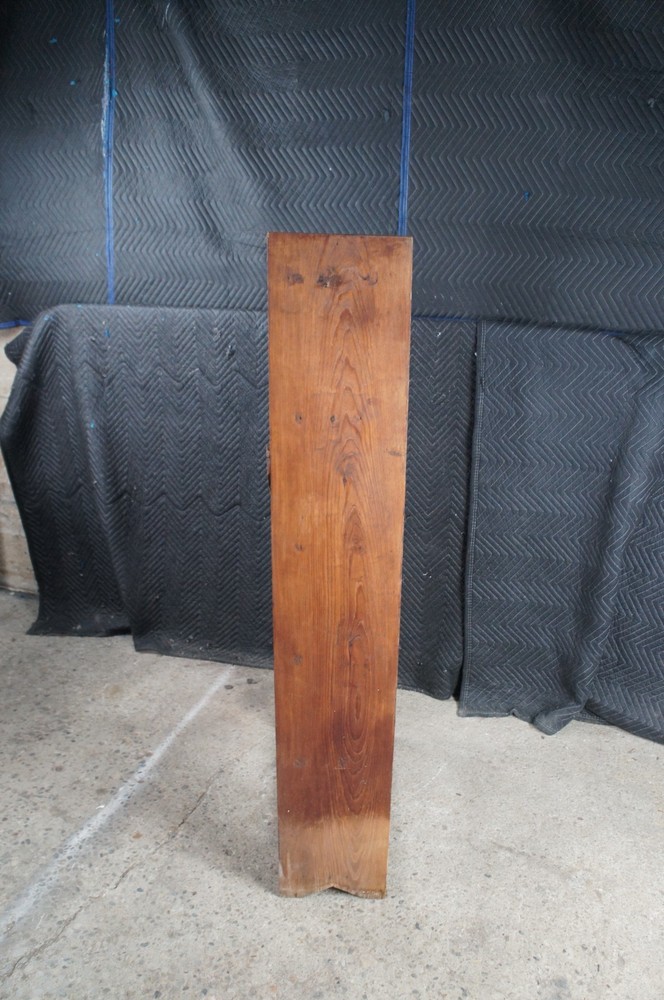 Primitive Oak 6 Shelf Library Bookcase Bookshelf Office Console 58"