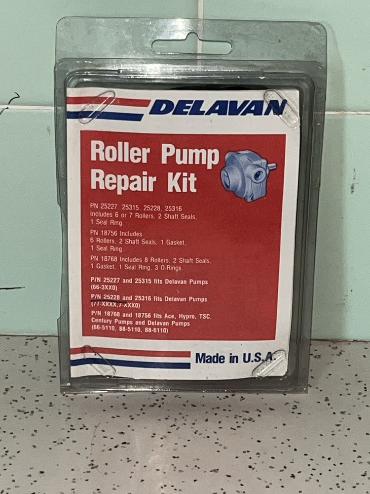 Delavan 25316 Roller Pump Repair Kit ~ 7 Orange Poly Rollers & O-Rings ~ New