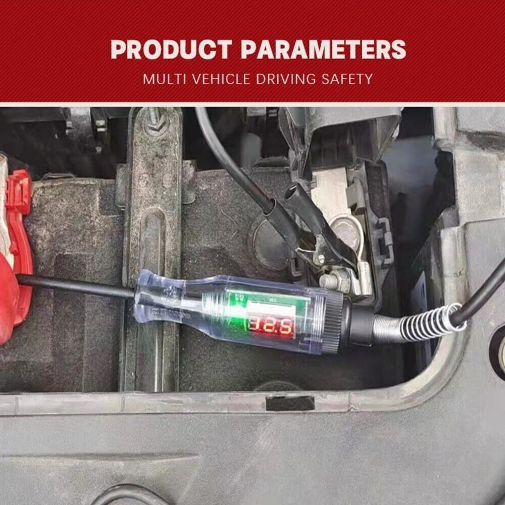Car Circuit Voltage Tester LED Light Measuring Pin Testing Repair Systems