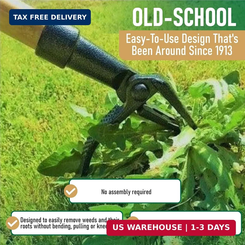 Grampa's Weeder - The Original Stand Up Weed Puller Tool with Long Handle - Made