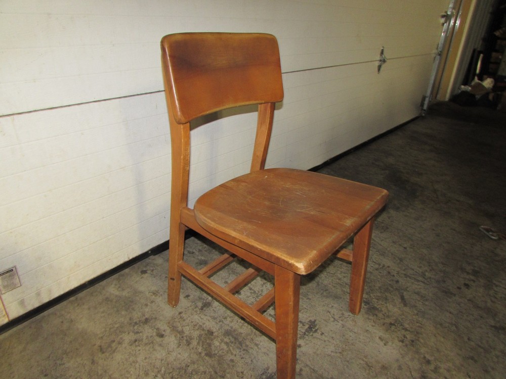 18" Solid Wood Wooden School Library Student Study Chair Restaurant (sthm)