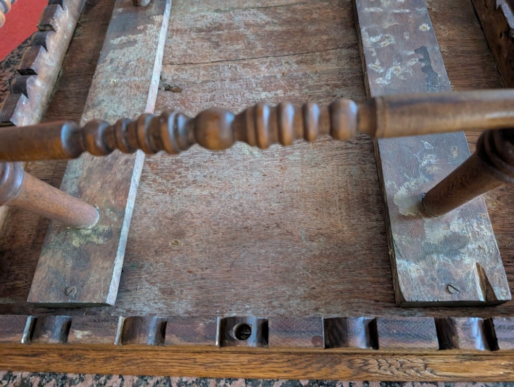 Antique Victorian Spindle Style Oak Accent Side Table