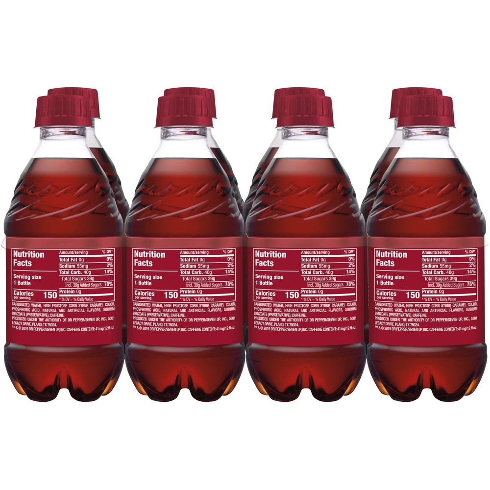 8 Pack Dr Pepper Soda Bottles 12 oz
