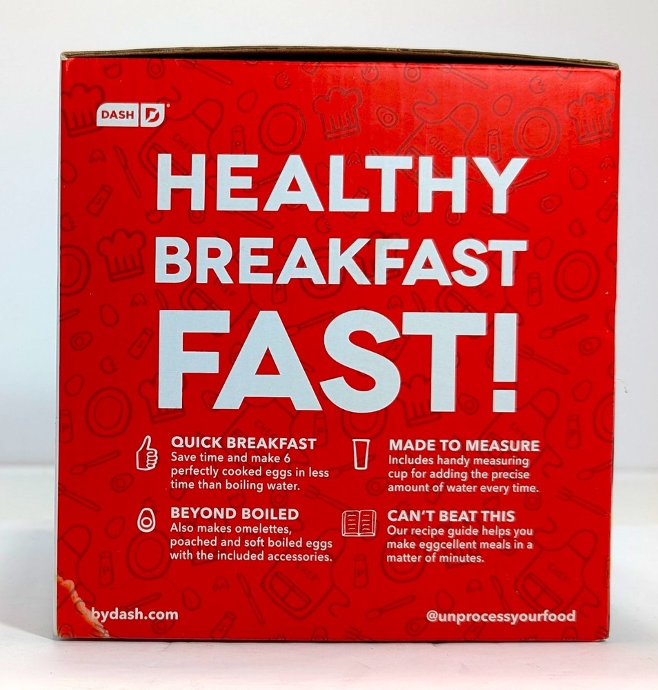 Dash Rapid Egg Cooker Black 6-Egg Capacity Open Box One-Touch Breakfast