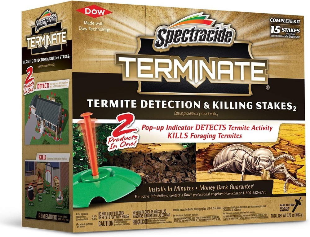 Spectracide Terminate Termite Detection & Killing Stakes, Foraging, 15 counts.