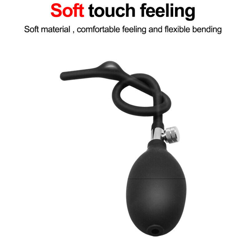 Men Silicone Inflatable insert Plug ring Stretcher Sounding Stretcher with Pump