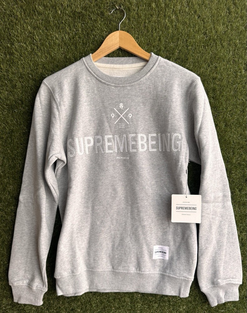 Mens SupremeBeing “Institution” Grey Pullover Jumper Size Small