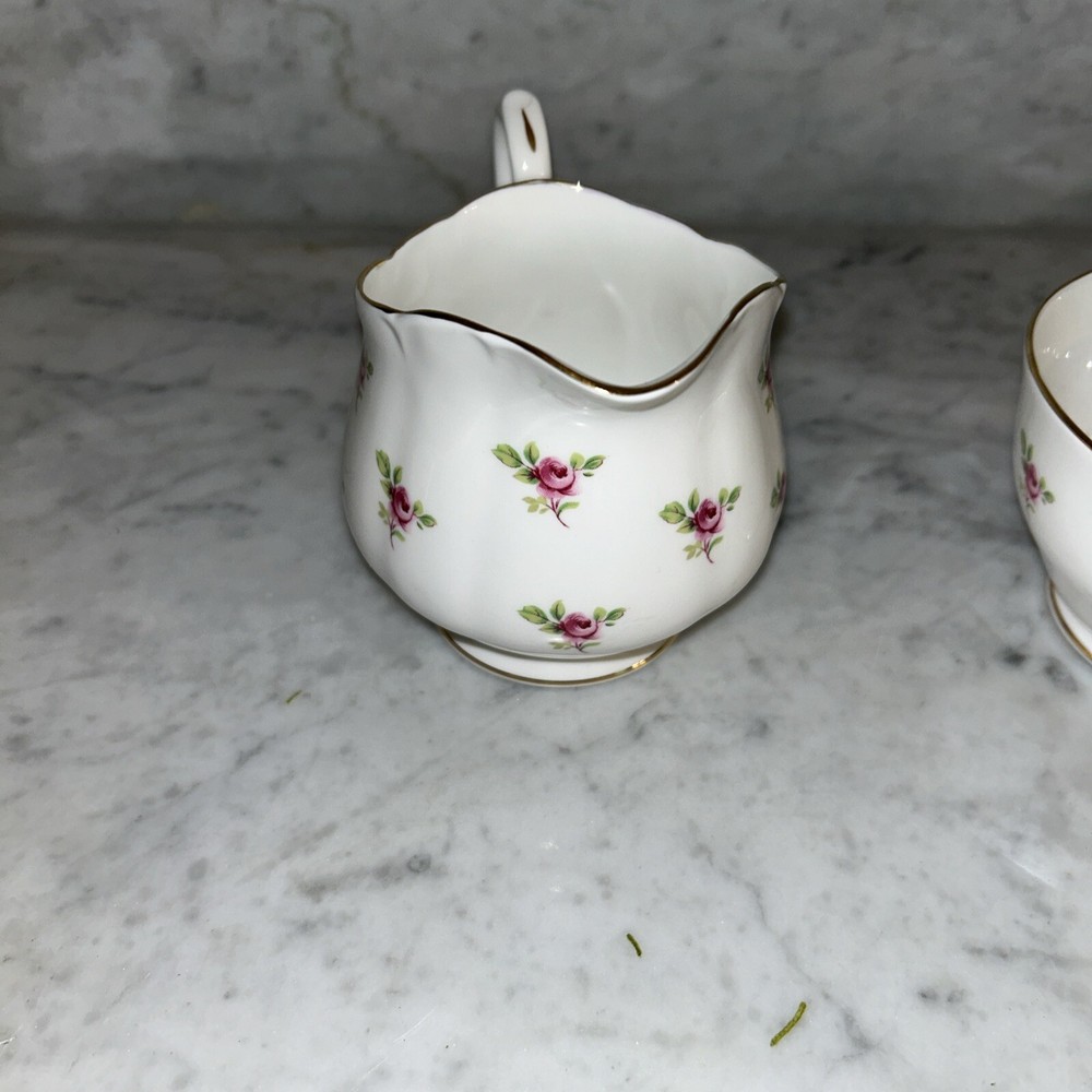 Duchess Rose Bud Creamer & Sugar Basin