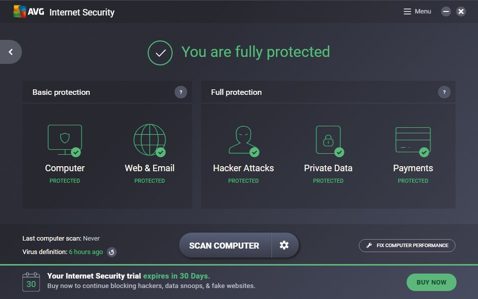 AVG Internet Security Antivirus 2024 - 1 Device 1 Year Win Mac iOS Same Day Key