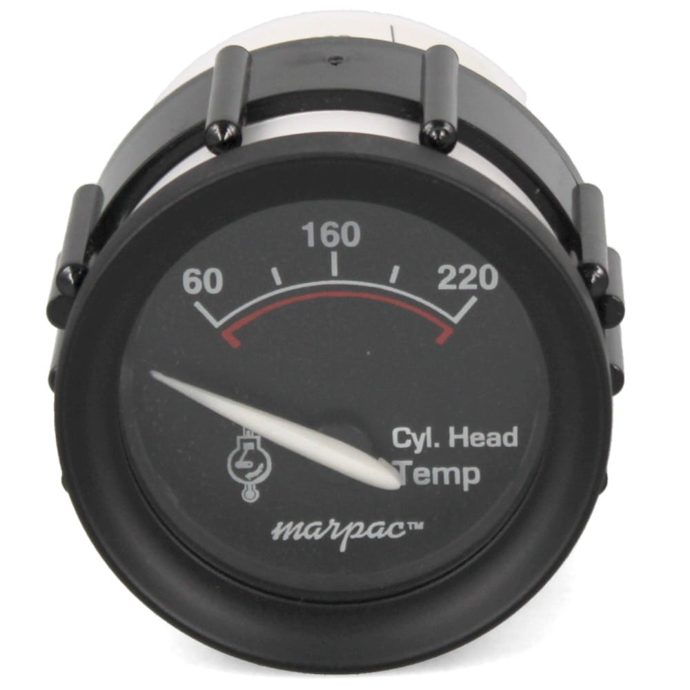 Faria Boat Temperature Gauge GP8026A | Cylinder Head Marpac 2 Inch