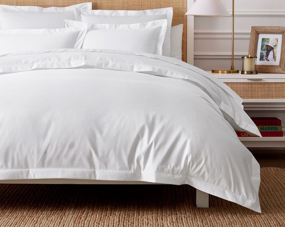 Pottery Barn 1000 Thread Count Sateen Sheet Set STANDARD KING SIZE - Pure White!